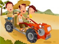Cartoon Tractor Puzzle Online Game - Jigsaw Puzzle Game