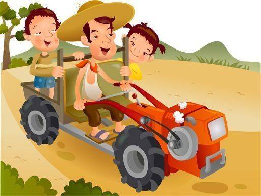 Cartoon Tractor Puzzle Online Game