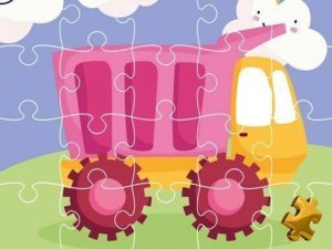 Cute Kids Trucks Jigsaw Puzzle Game