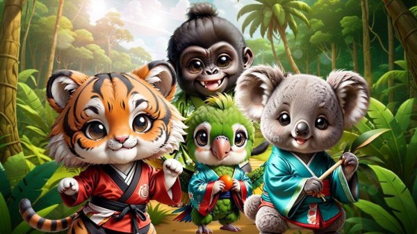 Kung-Fu Little Animals: Martial Arts Training Game