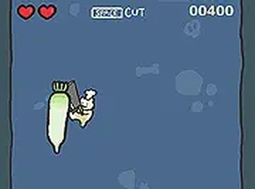 Cat Slicing Vegetables Game